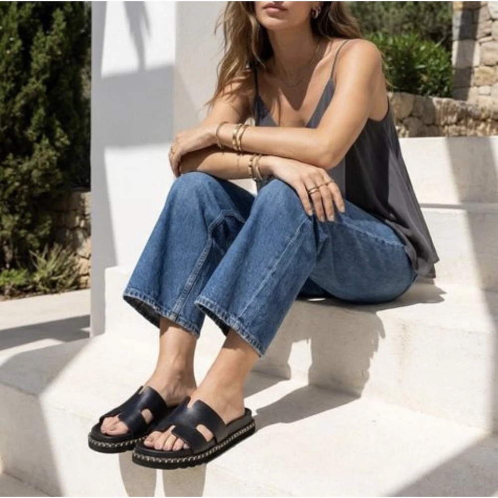 Cushionaire Women's Slides Sandal Cutout Slip-On with Stitching Size 10 NWB - Picture 8 of 8